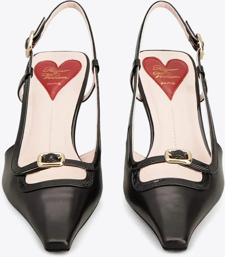 Viv' Canard 55 Leather Slingback Pumps - Image 2