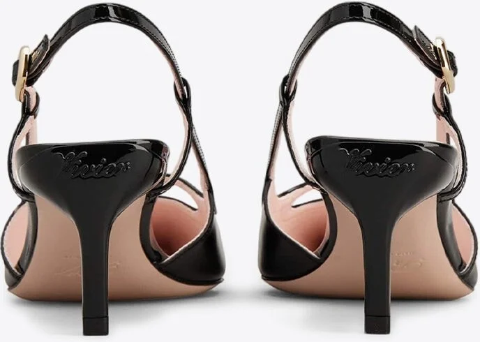 Viv' Canard 55 Leather Slingback Pumps - Image 3