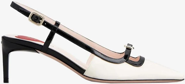Viv’ Canard 55 Slingback Pumps in Patent Leather