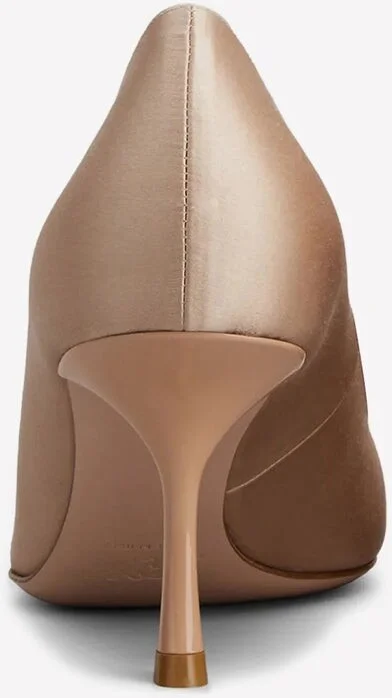 Viv' Choc 60 Strass Buckle Pumps in Satin - Image 2
