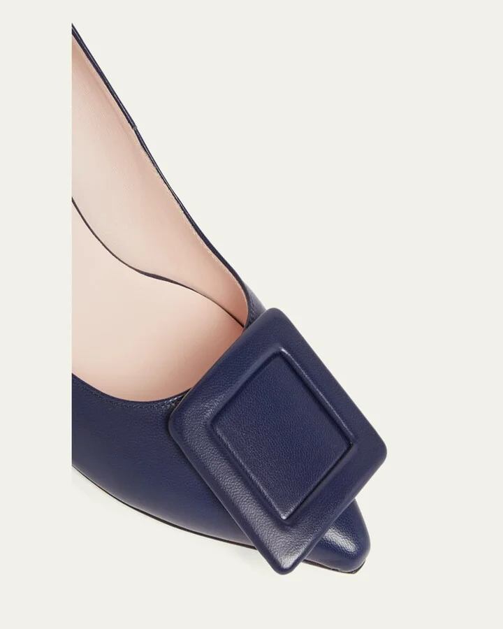 Viv In The City Leather Buckle Pumps - Image 2