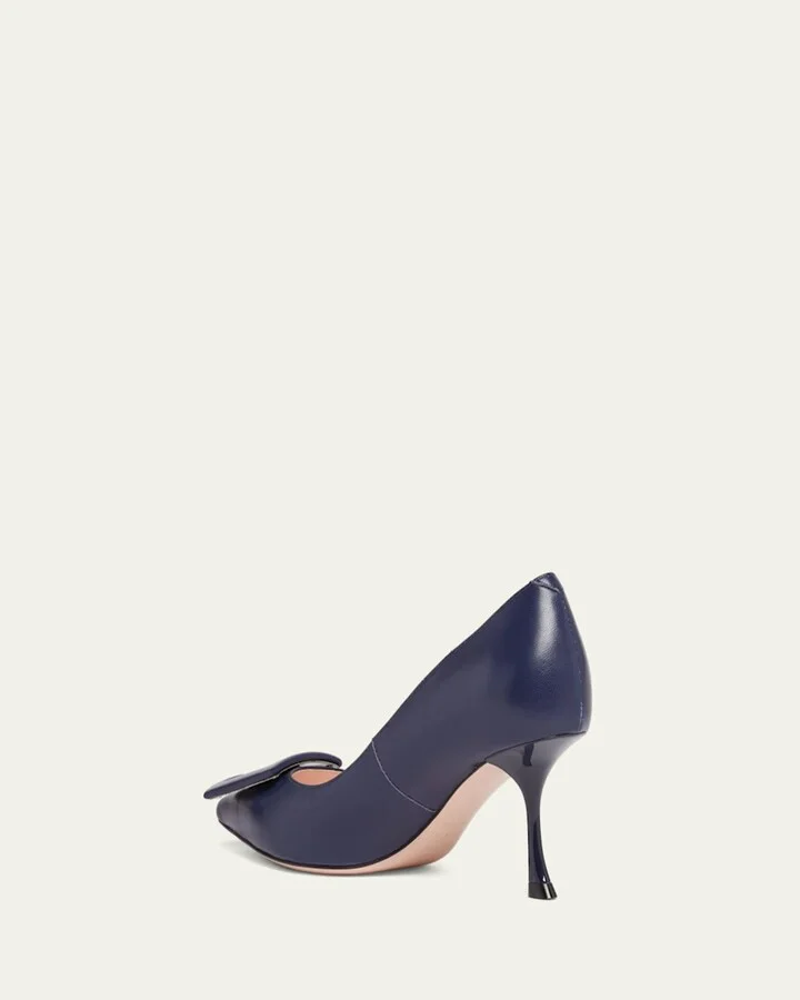 Viv In The City Leather Buckle Pumps - Image 3
