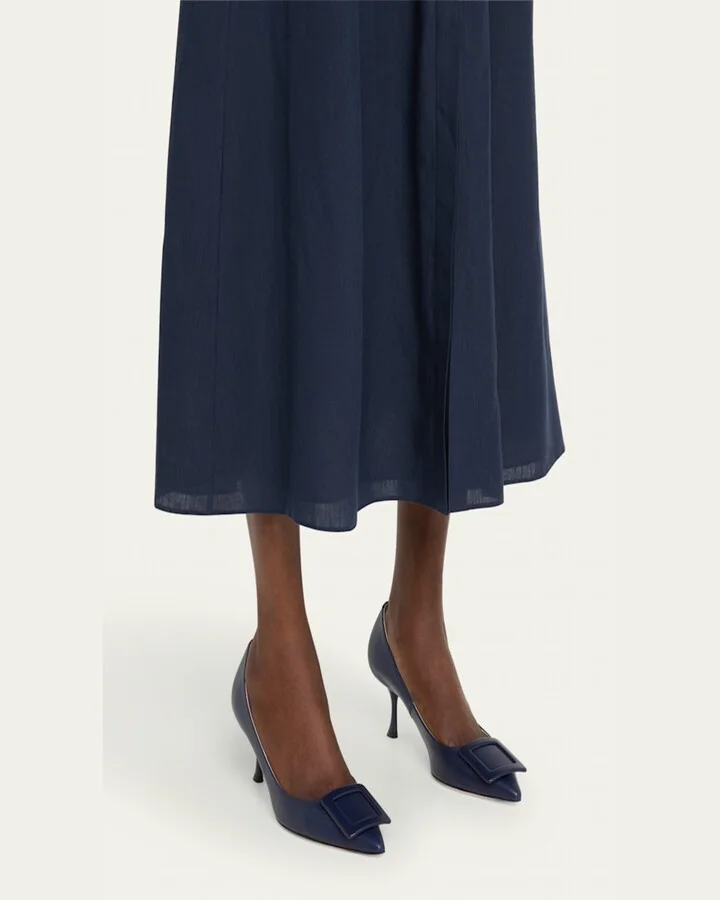 Viv In The City Leather Buckle Pumps - Image 5