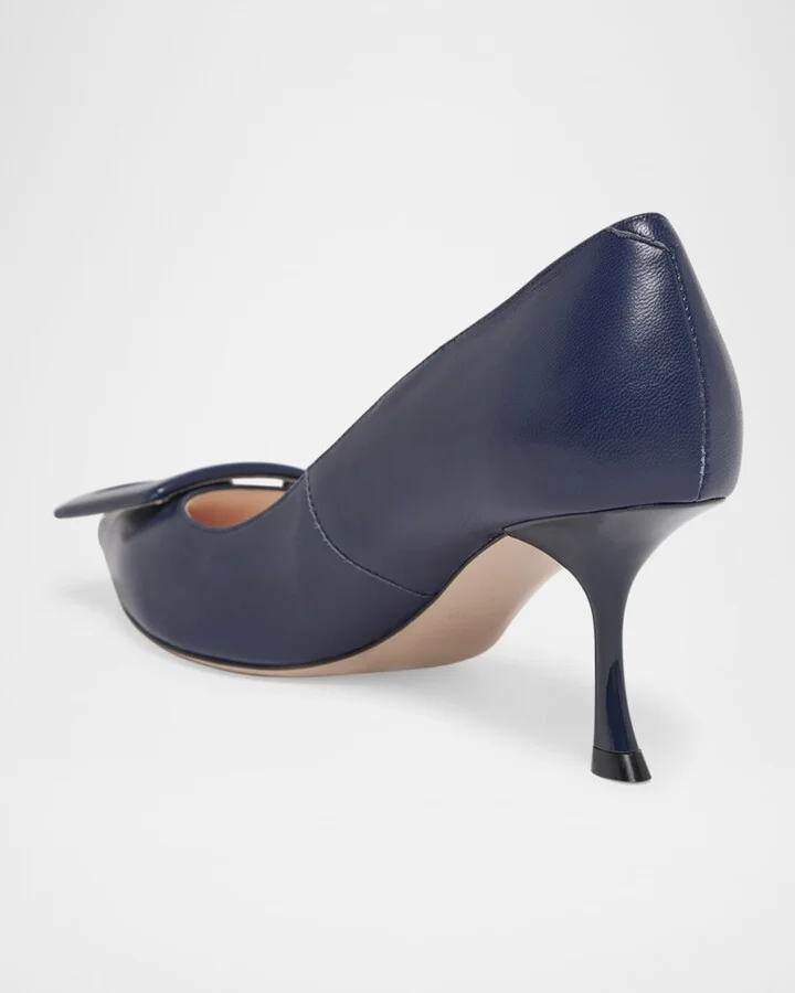 Viv In The City Leather Buckle Pumps - Image 3