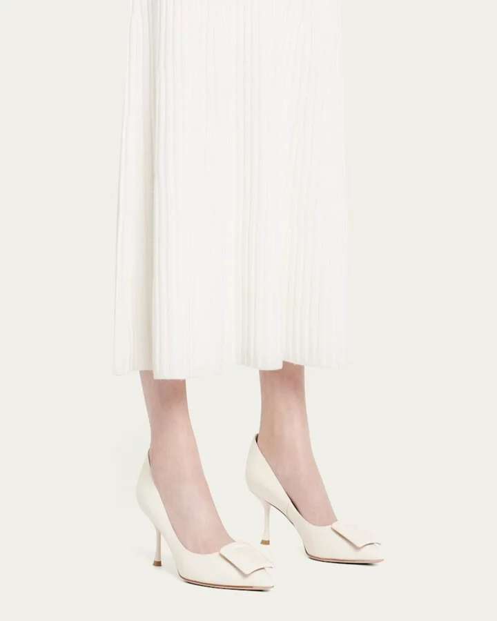 Viv In The City Leather Buckle Pumps - Image 2