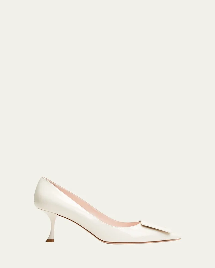 Viv In The City Leather Buckle Pumps