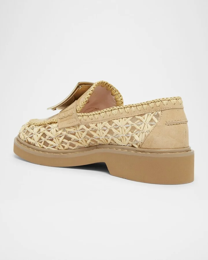 Viv Rangers Braided Raffia Loafers - Image 2