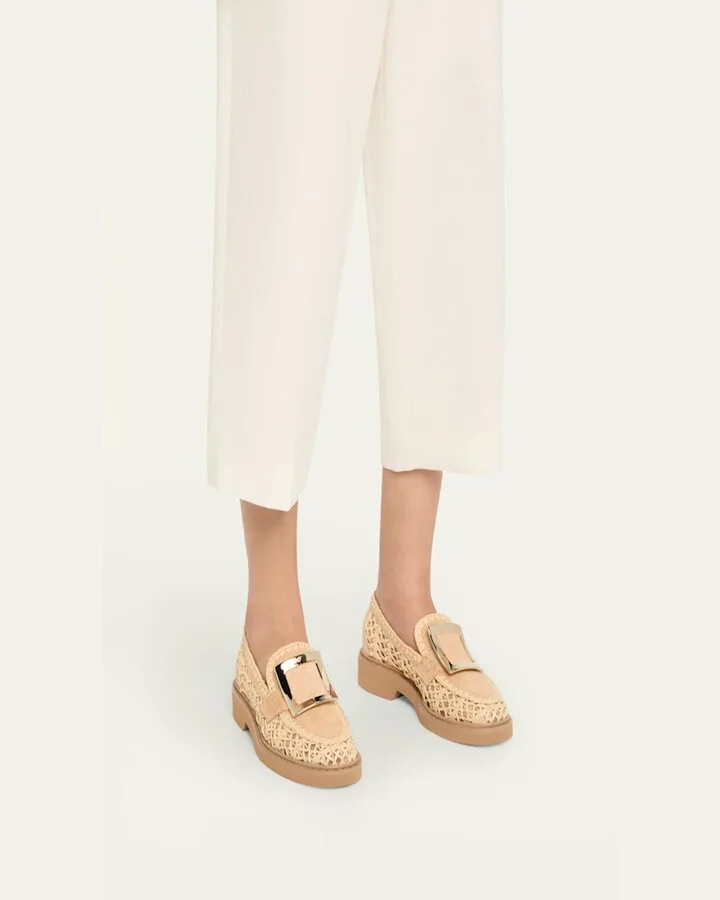 Viv Rangers Braided Raffia Loafers - Image 3