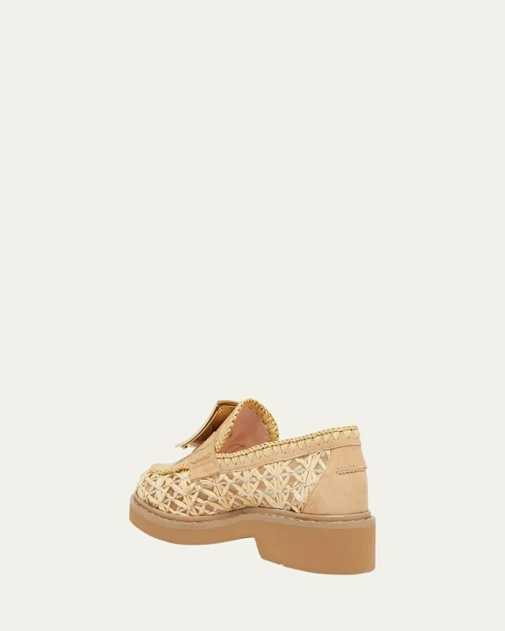 Viv Rangers Braided Raffia Loafers - Image 4