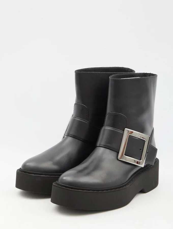 Viv Rangers High Biker Booties - Image 2