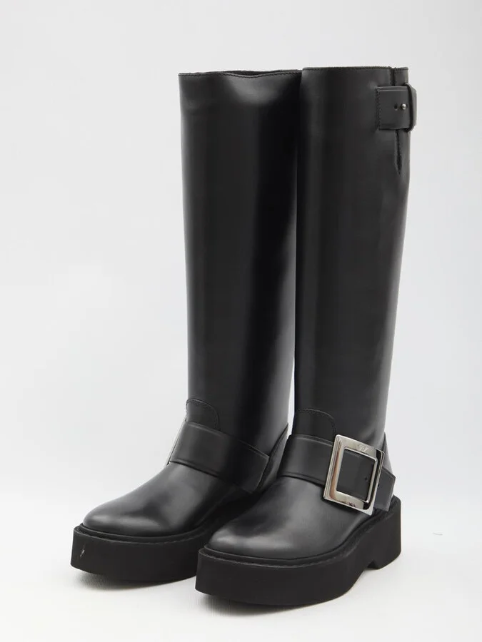 Viv Rangers High Biker Boots - Image 2