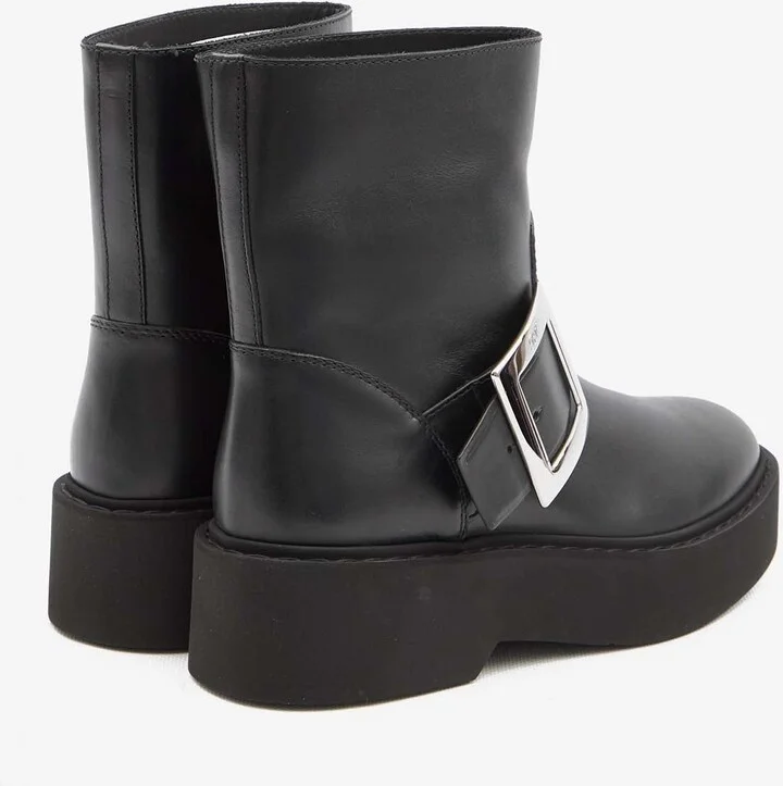 Viv' Rangers Leather Ankle Biker Boots - Image 2