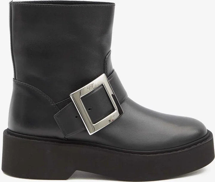 Viv' Rangers Leather Ankle Biker Boots