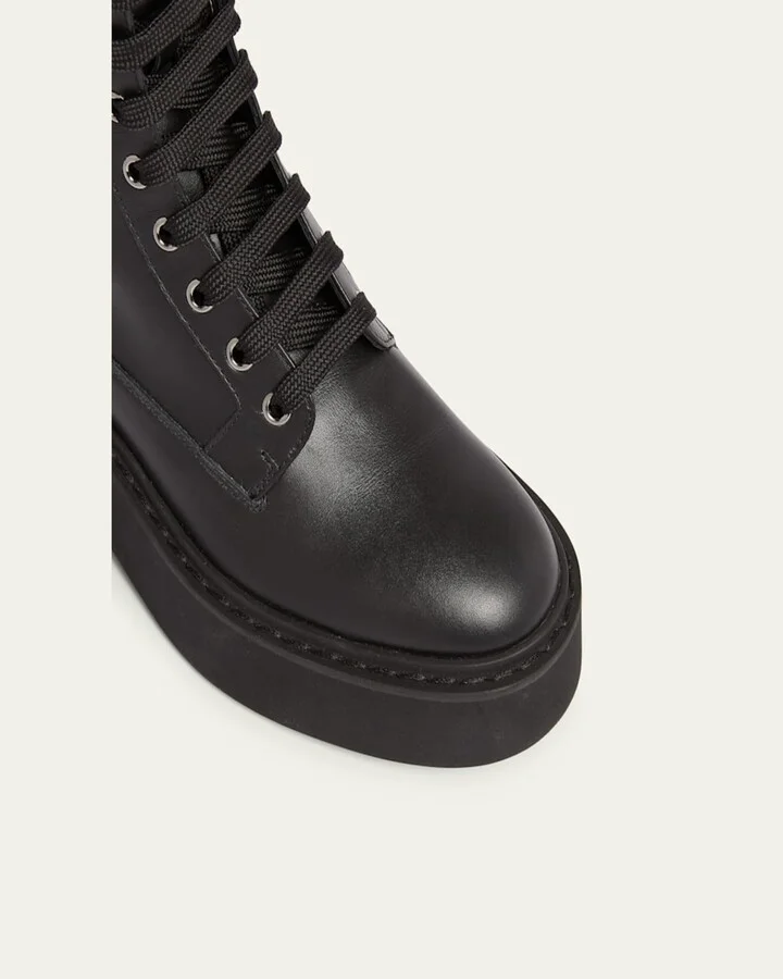 Viv Rangers Leather Buckle Combat Boots - Image 4