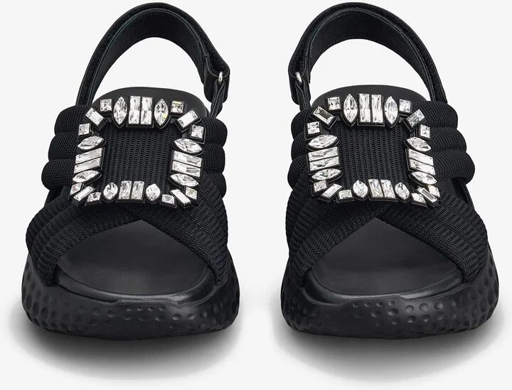 Viv' Run Crystal Buckle Sandals - Image 2