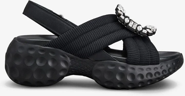 Viv' Run Crystal Buckle Sandals