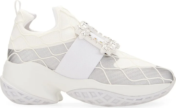 Viv Run Crystal Embellished Buckle Sneaker - Image 3