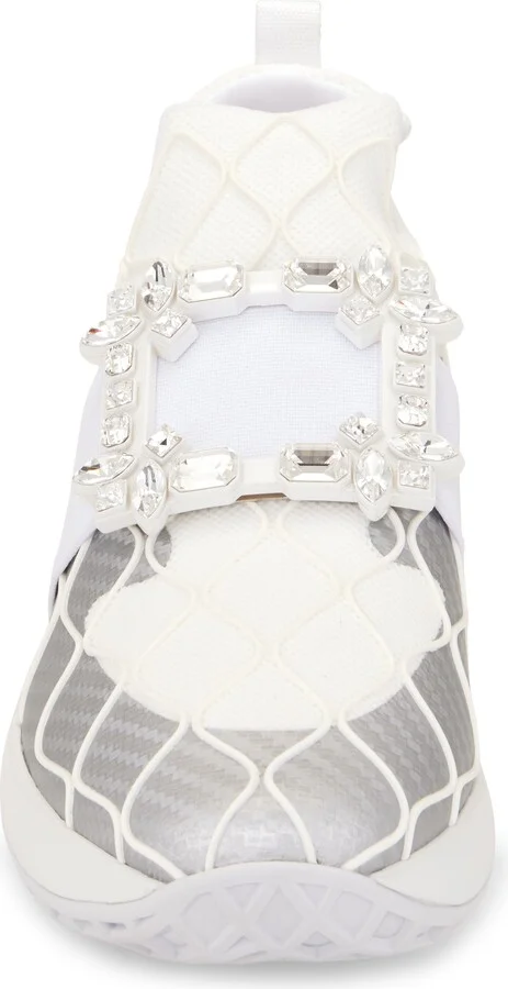 Viv Run Crystal Embellished Buckle Sneaker - Image 4