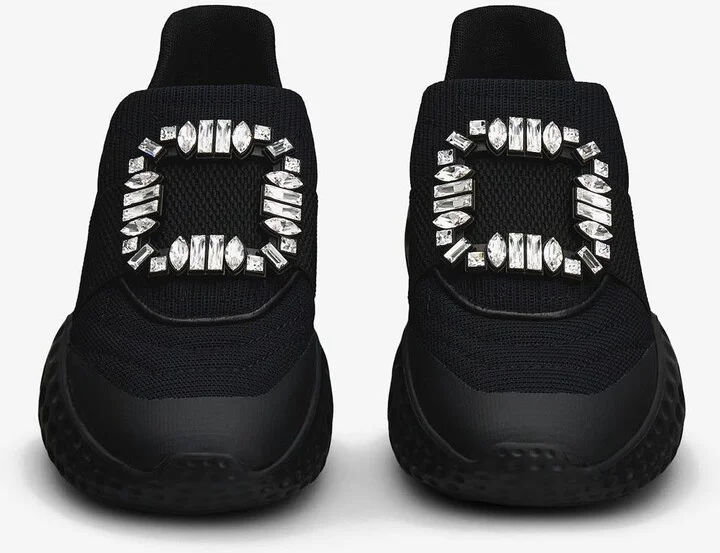Viv' Run Light Crystal Embellished Buckle Sneakers - Image 2