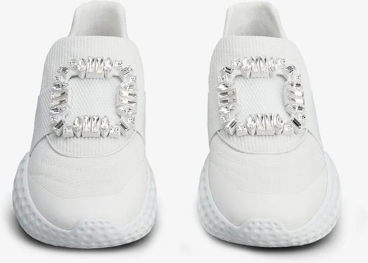 Viv' Run Light Crystal Embellished Buckle Sneakers - Image 2