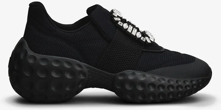 Viv' Run Light Crystal Embellished Buckle Sneakers