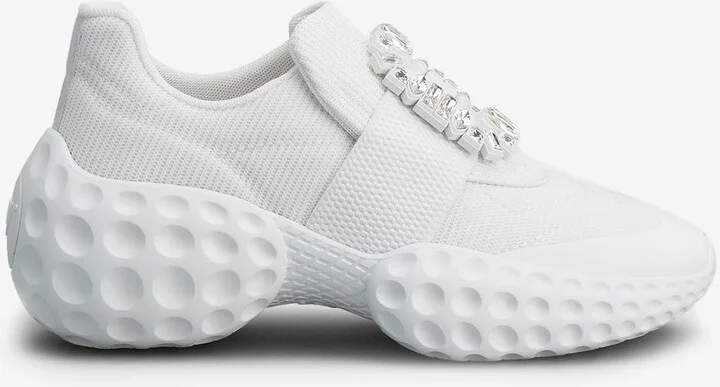 Viv' Run Light Crystal Embellished Buckle Sneakers