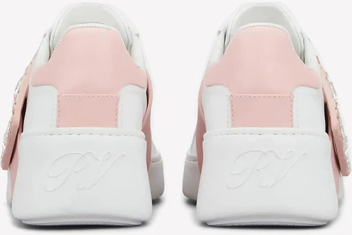 Viv' Skate Crystal Buckle Sneakers in Soft Leather - Image 2