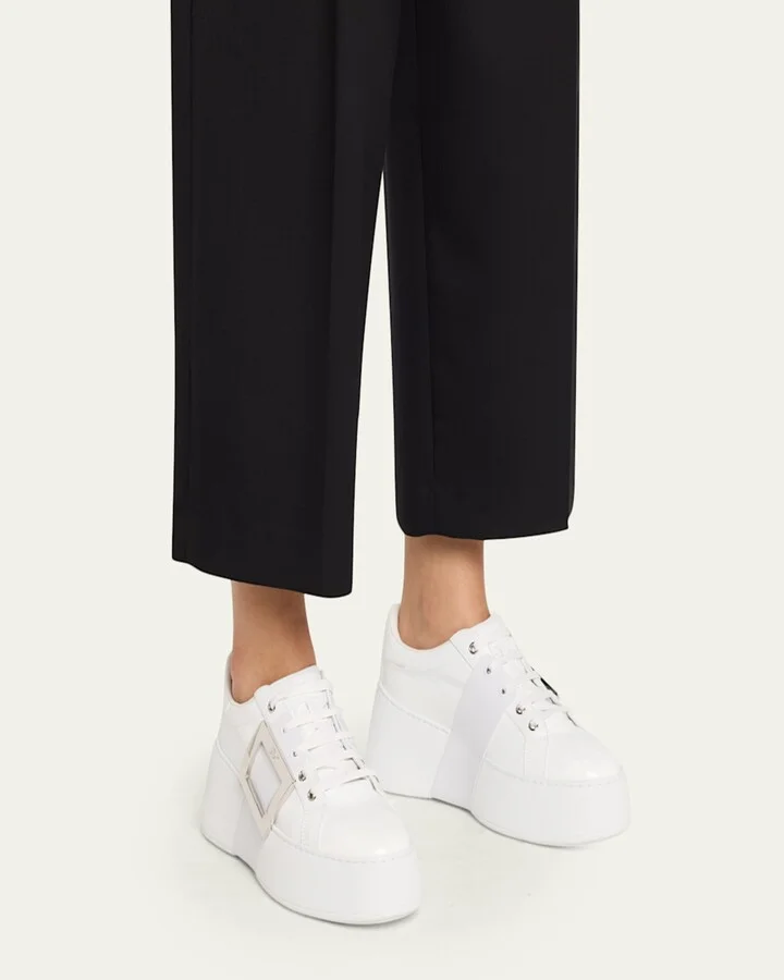 Viv Skate Leather Buckle Sneakers - Image 4