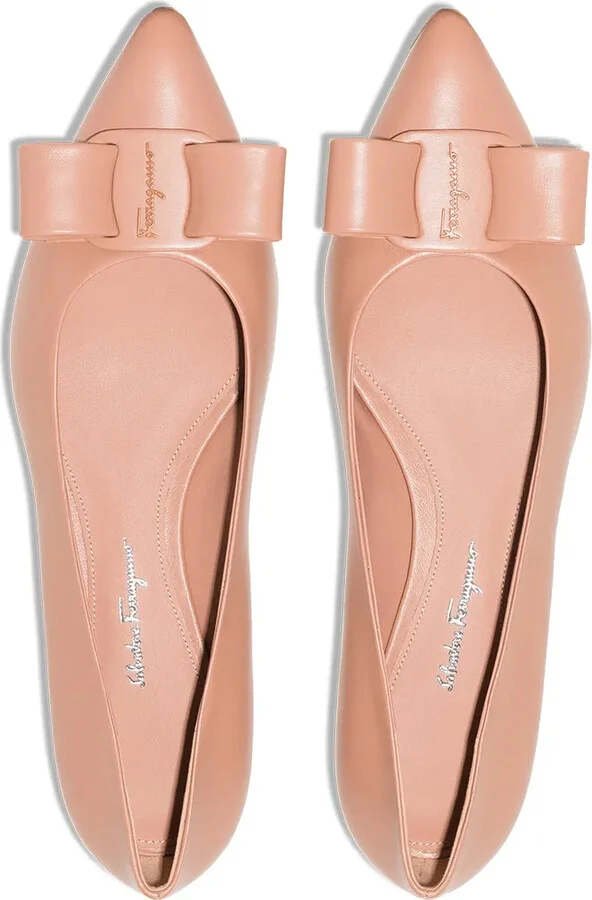 Viva 20mm bow-detail leather pumps - Image 4