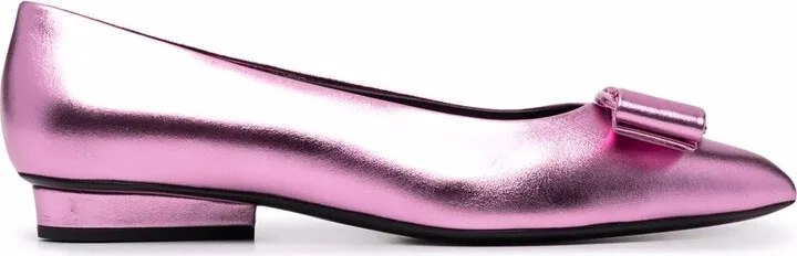 Viva bow-detail ballerina shoes