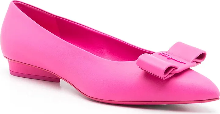 Viva bow-detail leather ballerina shoes - Image 2