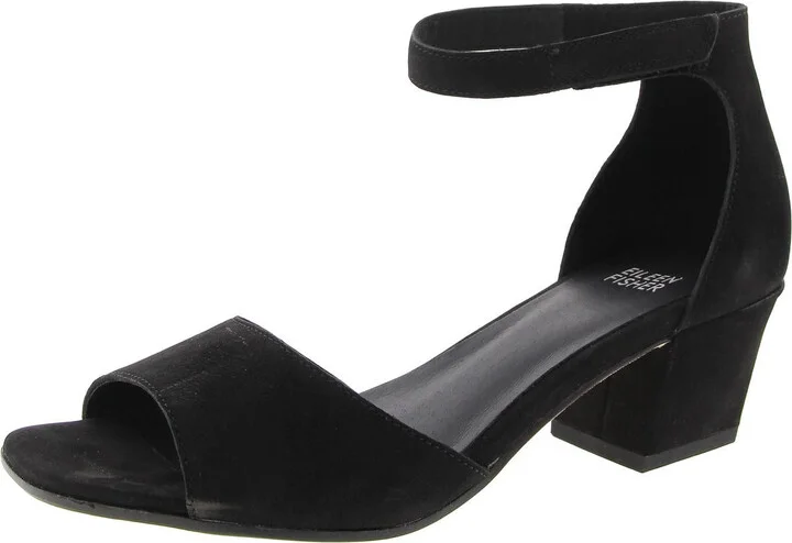 Viva Womens Leather Ankle Strap Heels