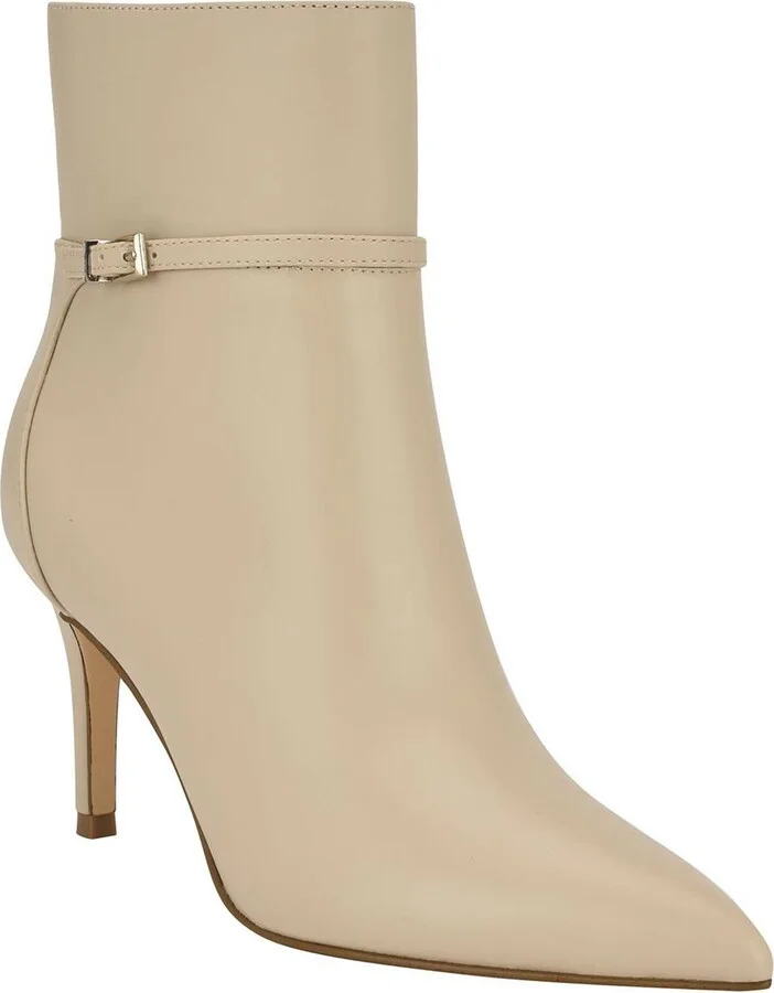 Vivera Womens Buckle Faux Leather Booties
