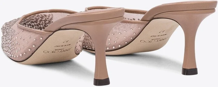 Vivi 65 Crystal-Embellished Mesh Mules - Image 3