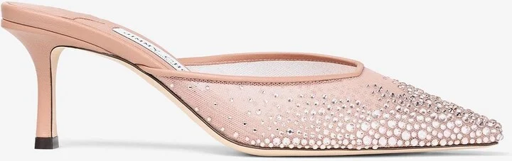 Vivi 65 Crystal-Embellished Mules
