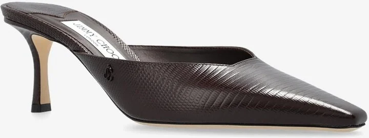 Vivi 65 Lizard Print Leather Mules - Image 2