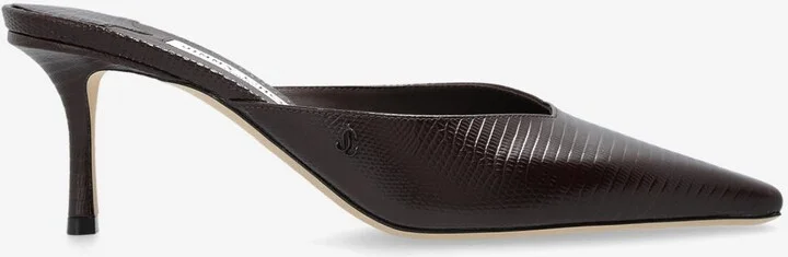 Vivi 65 Lizard Print Leather Mules