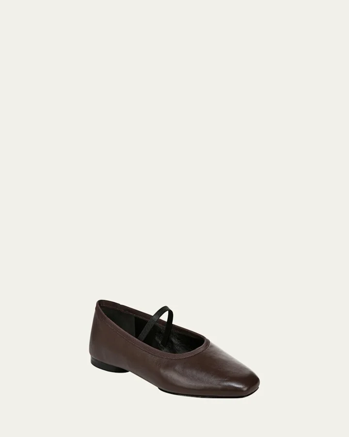 Vivian Leather Mary Jane Ballerina Flats - Image 2