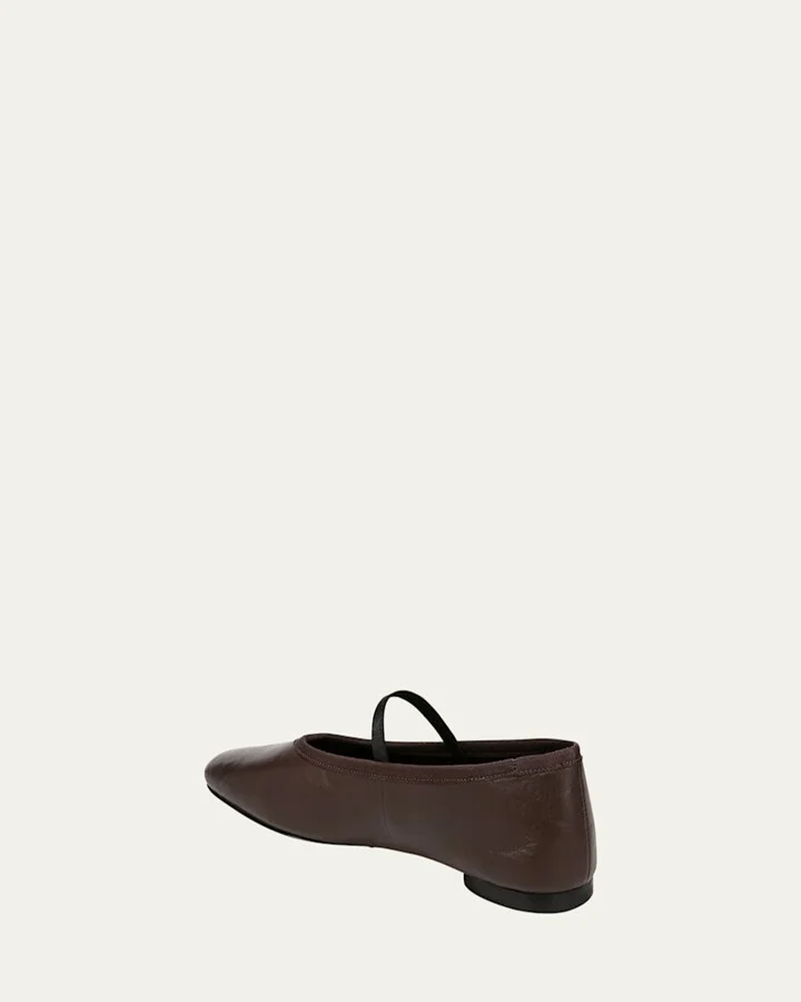 Vivian Leather Mary Jane Ballerina Flats - Image 4