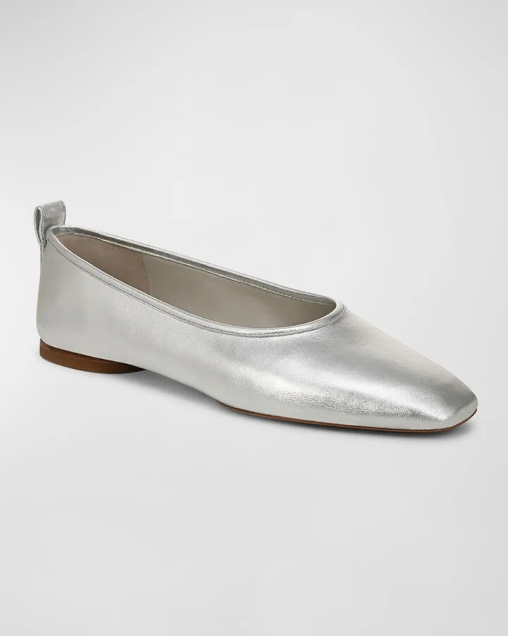 Vivian Metallic Ballerina Flats - Image 4