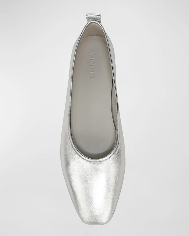 Vivian Metallic Ballerina Flats - Image 7