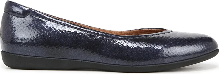Vivienne Croc Embossed Faux Leather Flat - Image 4