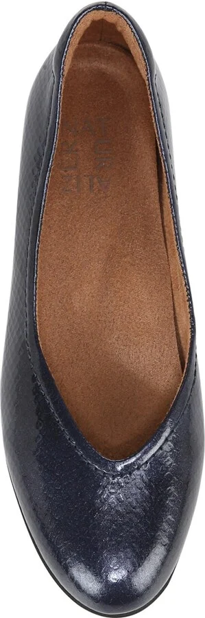 Vivienne Croc Embossed Faux Leather Flat - Image 5
