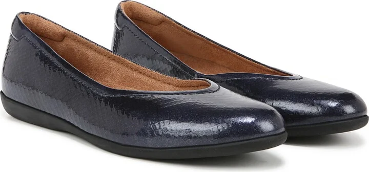 Vivienne Croc Embossed Faux Leather Flat - Image 8