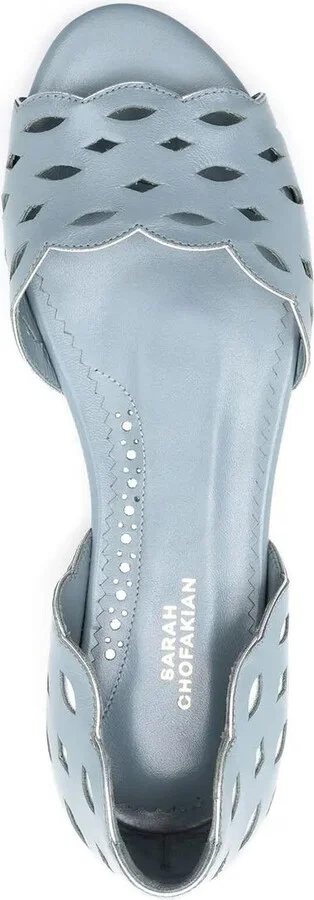 Vivienne perforated-detail sandals - Image 4