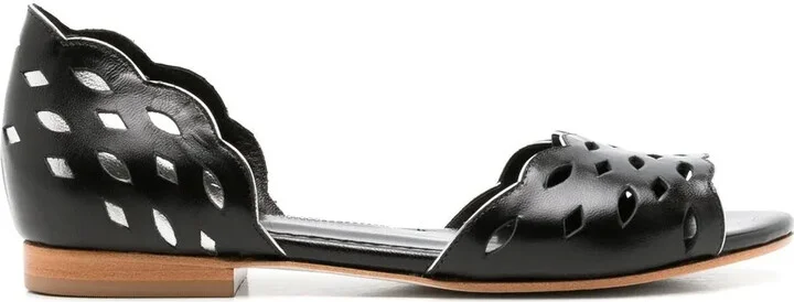 Vivienne perforated-detail sandals