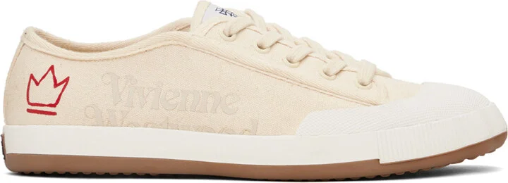 Vivienne Westwood Beige Low-Top Animal Gym Sneakers