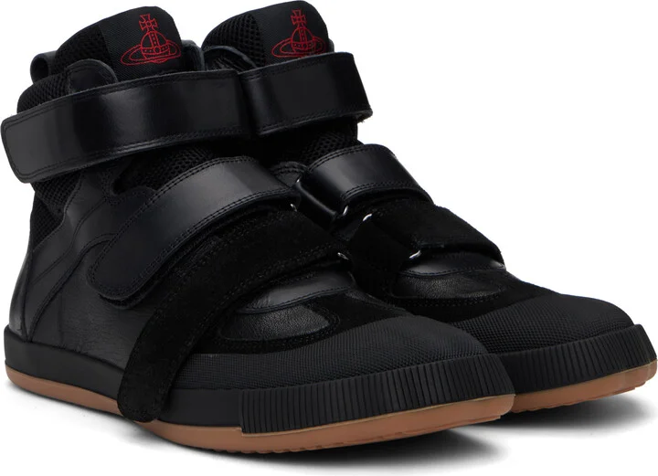 Vivienne Westwood Black Animal Basketball Sneakers - Image 4