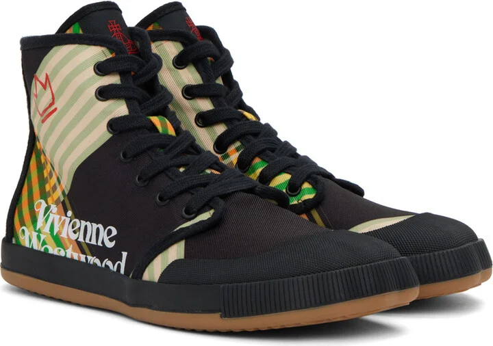Vivienne Westwood Black Animal Gym High Top Sneakers - Image 4