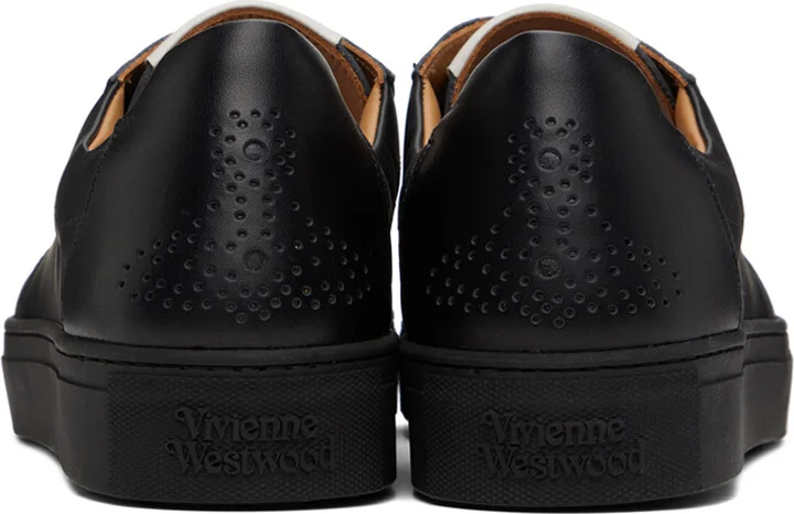 Vivienne Westwood Black Classic Punch Trainer Low Top Sneakers - Image 2